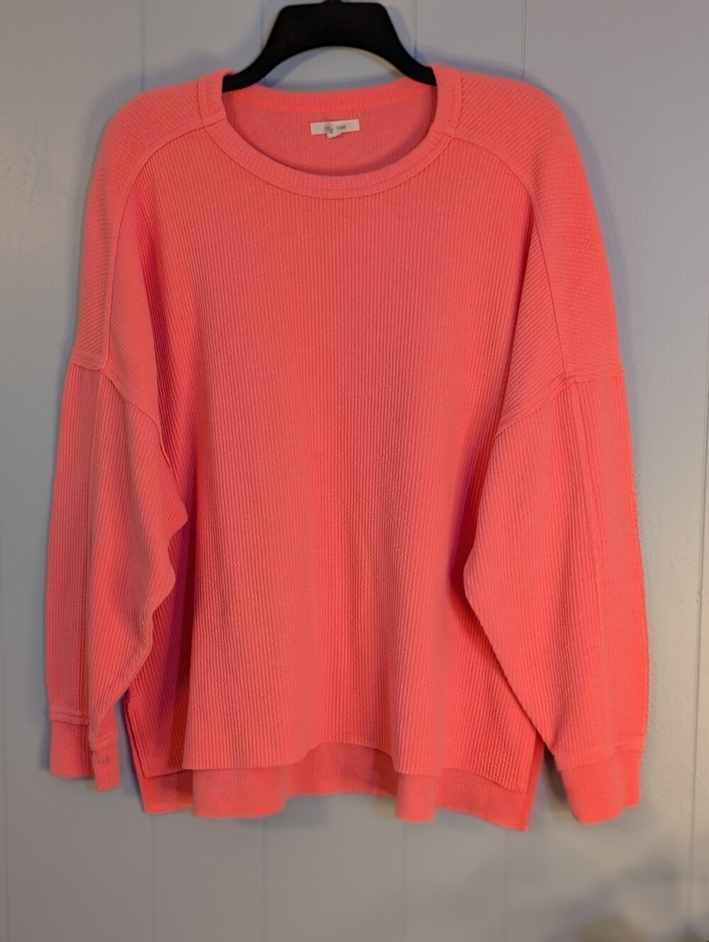 Maurices Coral Ribbed Scoop Neck Pullover